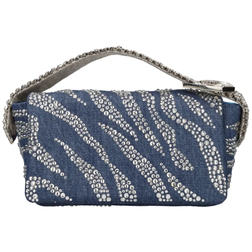 Bolso mini de tela con pedrería