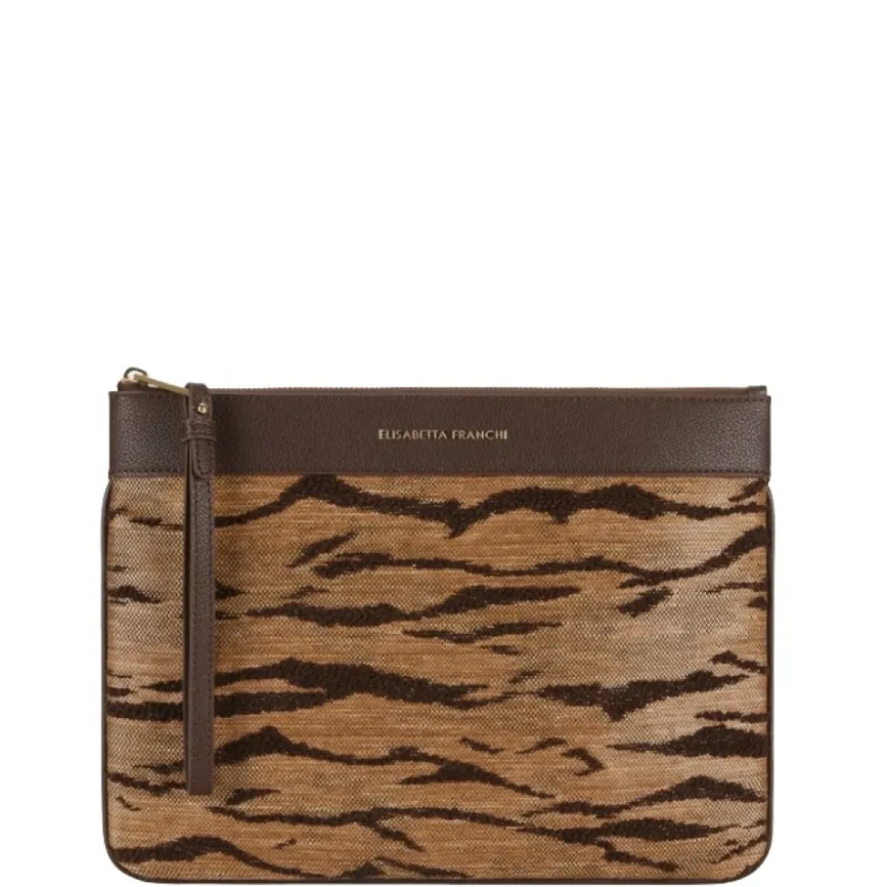 Bolso tipo neceser con estampado de tigre