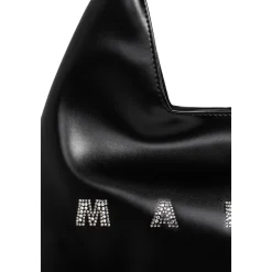 Bolso Tote con Logo y Adorno de Cristal