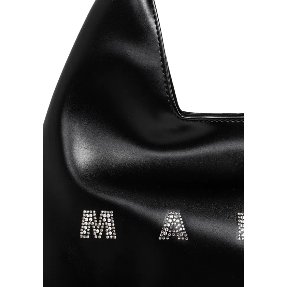 Bolso Tote con Logo y Adorno de Cristal