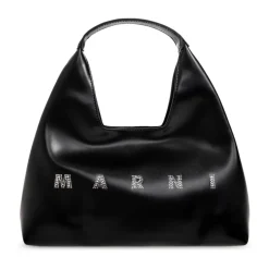Bolso Tote con Logo y Adorno de Cristal