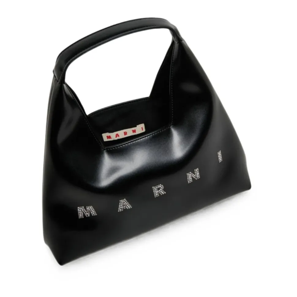 Bolso Tote con Logo y Adornos de Cristal