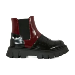 Bota de Cuero con Paneles 82046