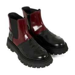 Bota de Cuero con Paneles 82046