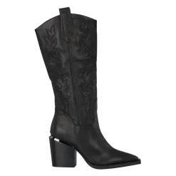 Bota de tacón bordado