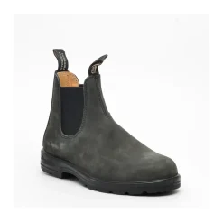 Botas Beatles de Cuero Negro Gris