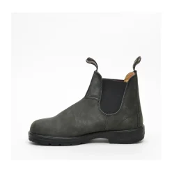 Botas Beatles de Cuero Negro Gris