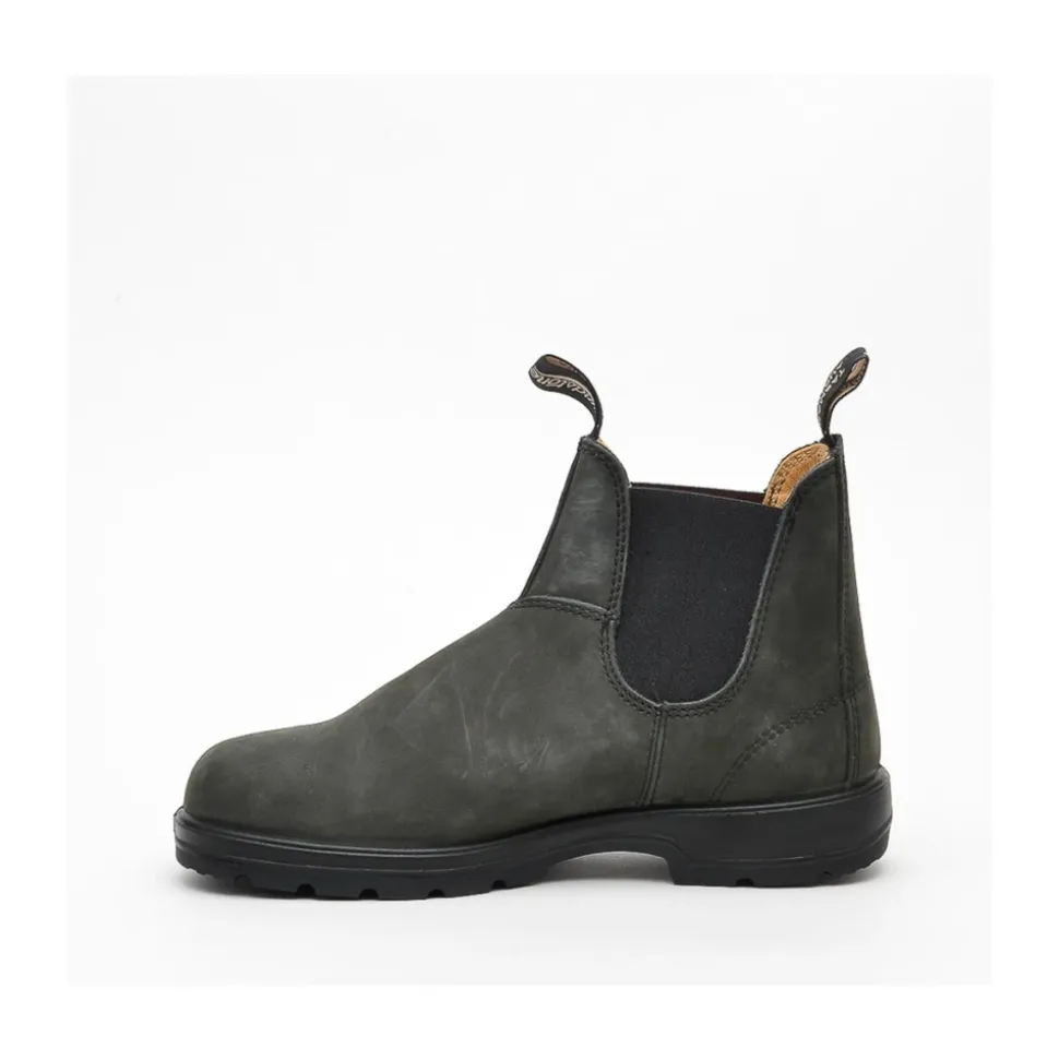 Botas Beatles de Cuero Negro Gris