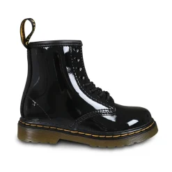 Botas Biker de Charol Negro Lamper