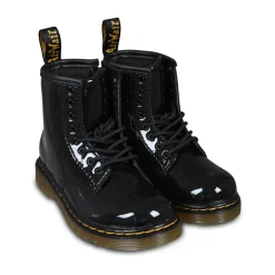 Botas Biker de Charol Negro Lamper