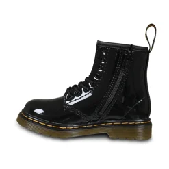 Botas Biker de Charol Negro Lamper