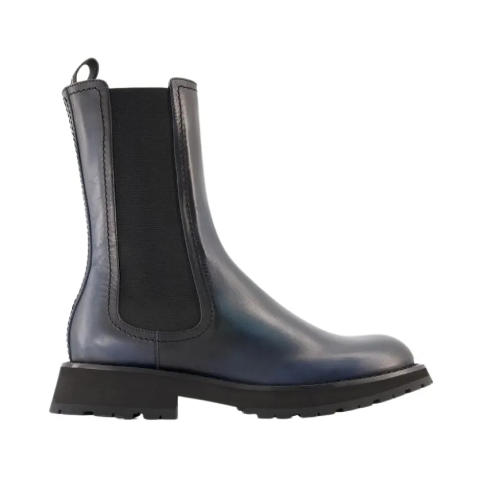 Botas Chelsea clásicas de piel de becerro lisa