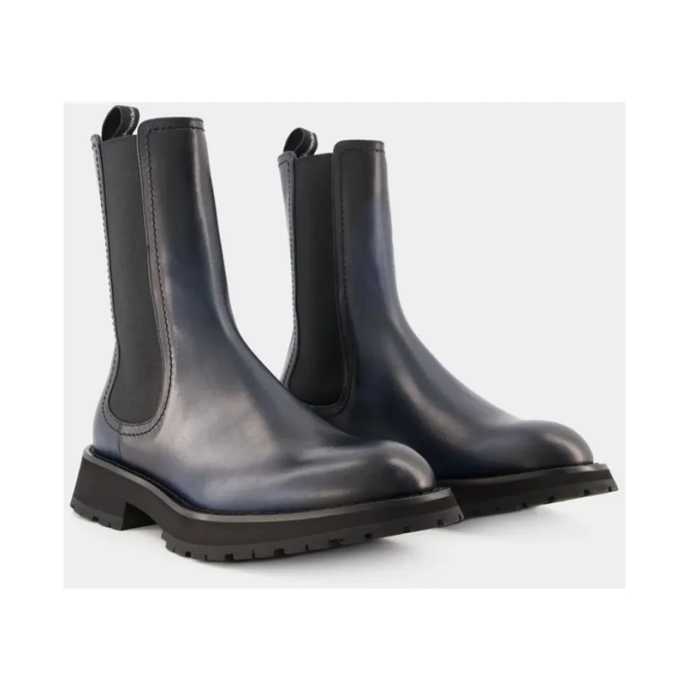 Botas Chelsea clásicas de piel de becerro lisa