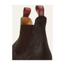 Botas Chelsea de Cuero Marrón con Lazo de Color Kummel