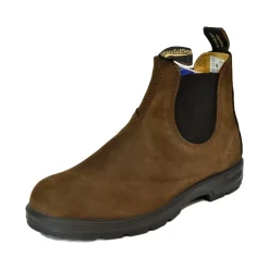Botas Chelsea de Cuero Nobuck Marrón