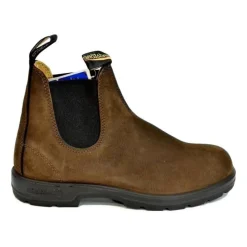 Botas Chelsea de Cuero Nobuck Marrón