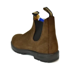 Botas Chelsea de Cuero Nobuck Marrón