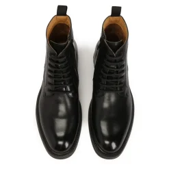 Botas clásicas negras de cuero liso