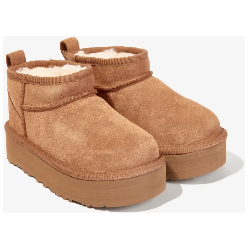 Botas Clásicas Ultra Mini Plataforma en Marrón