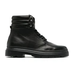 Botas de Combate de Cuero Negro