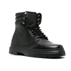 Botas de Combate de Cuero Negro