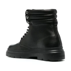 Botas de Combate de Cuero Negro