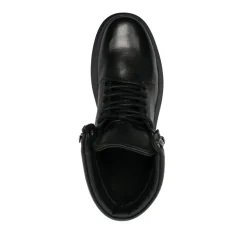 Botas de Combate de Cuero Negro