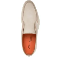 Botas de Cuero Beige con Costuras Tonales