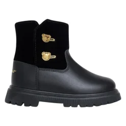 Botas de cuero con detalle de botones de oso Teddy
