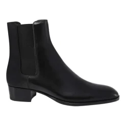 Botas de cuero con inserción elástica