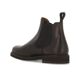 Botas de Cuero Marrón para Hombre con Detalle de Inserción de Tela