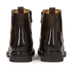 Botas de cuero marrón sombreado para hombre