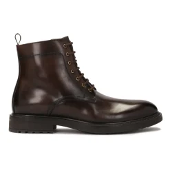 Botas de cuero marrón sombreado para hombre