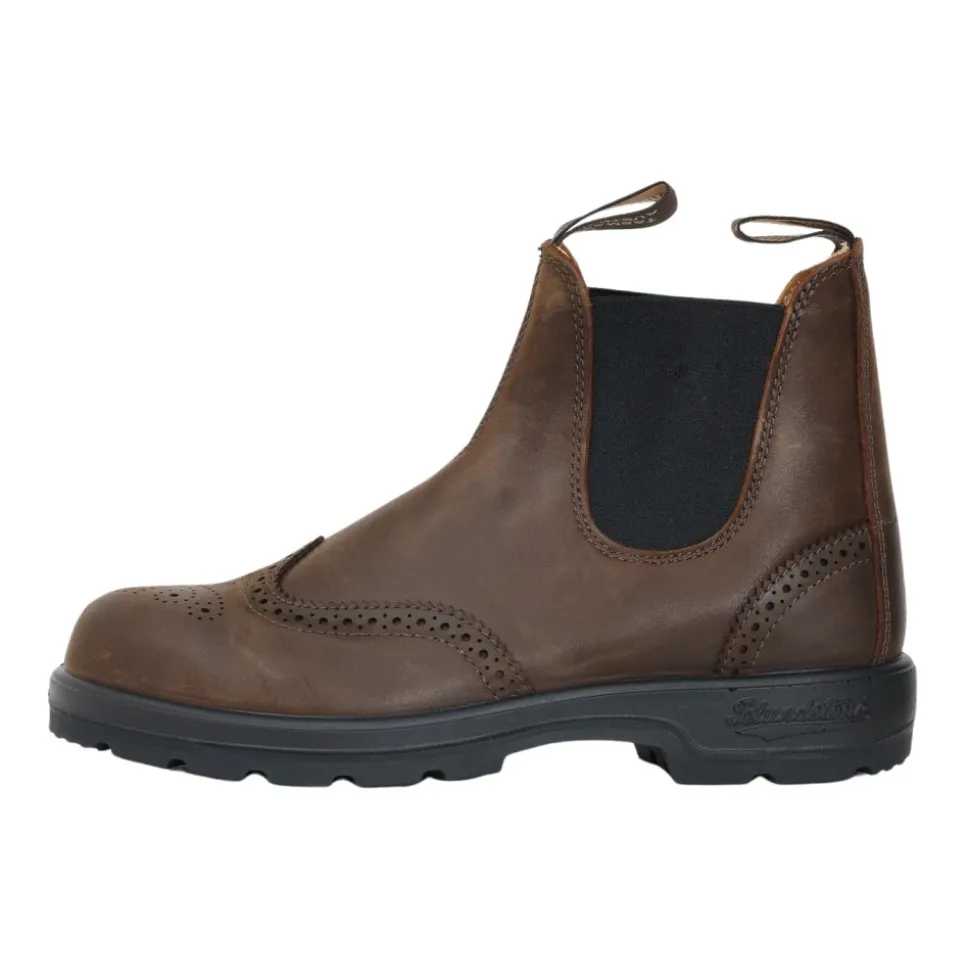 Botas de tobillo con diseño brogue clásico