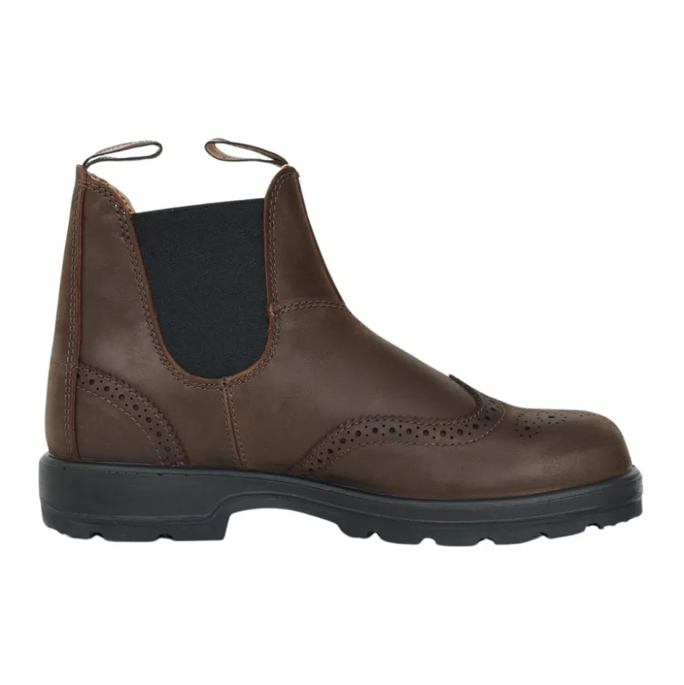 Botas de tobillo con diseño brogue clásico