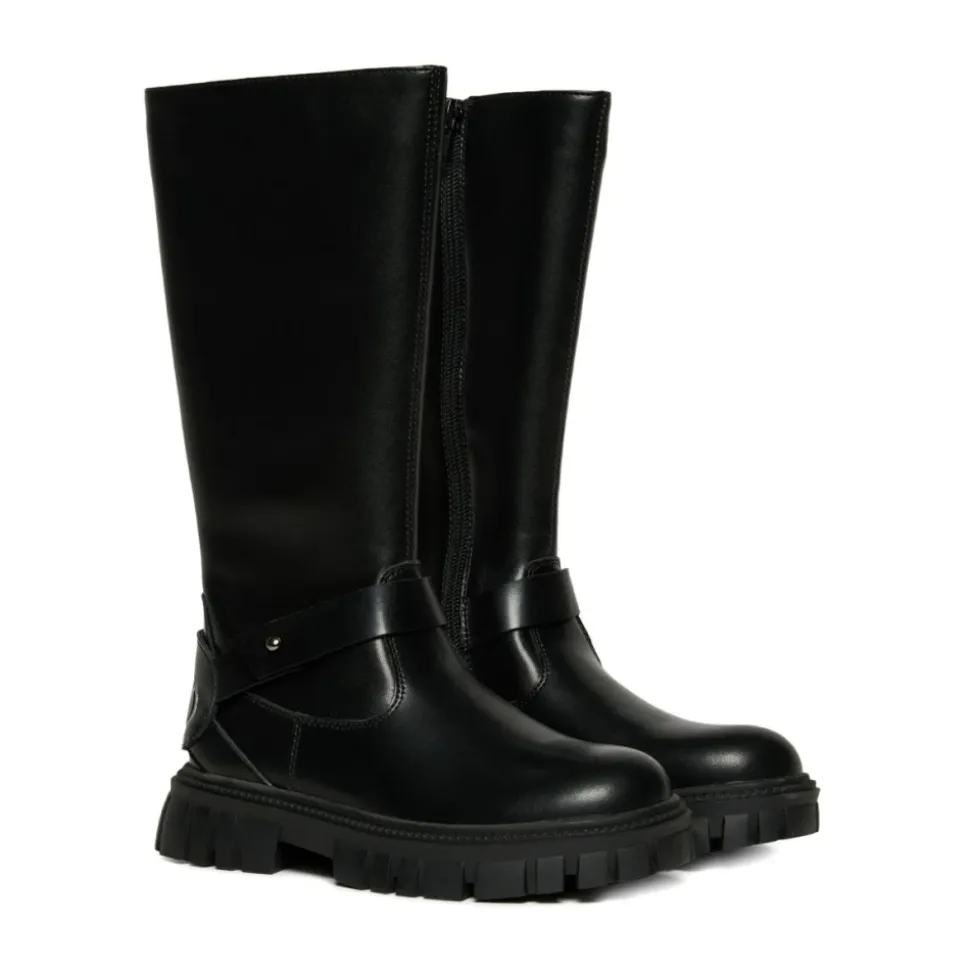 Botas D-Hammer Negras con Cierre de Cremallera Lateral