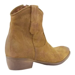 Botas Texano de Gamuza Marrón