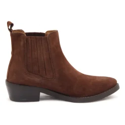 Botines Adel marrones con tacón de 4 cm