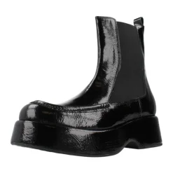 Botines Chelsea clásicos de cuero negro