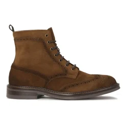 Botines de ante con adornos y cordones