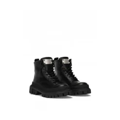 Botines de Cuero con Cordones
