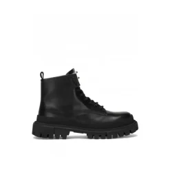 Botines de Cuero con Cordones