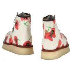 Botines de Cuero con Estampado Floral