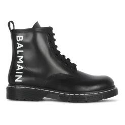 Botines de cuero con logo