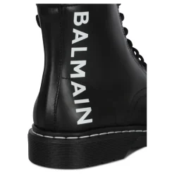 Botines de cuero con logo