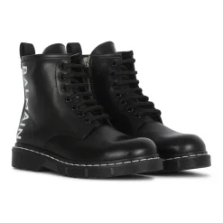 Botines de cuero con logo
