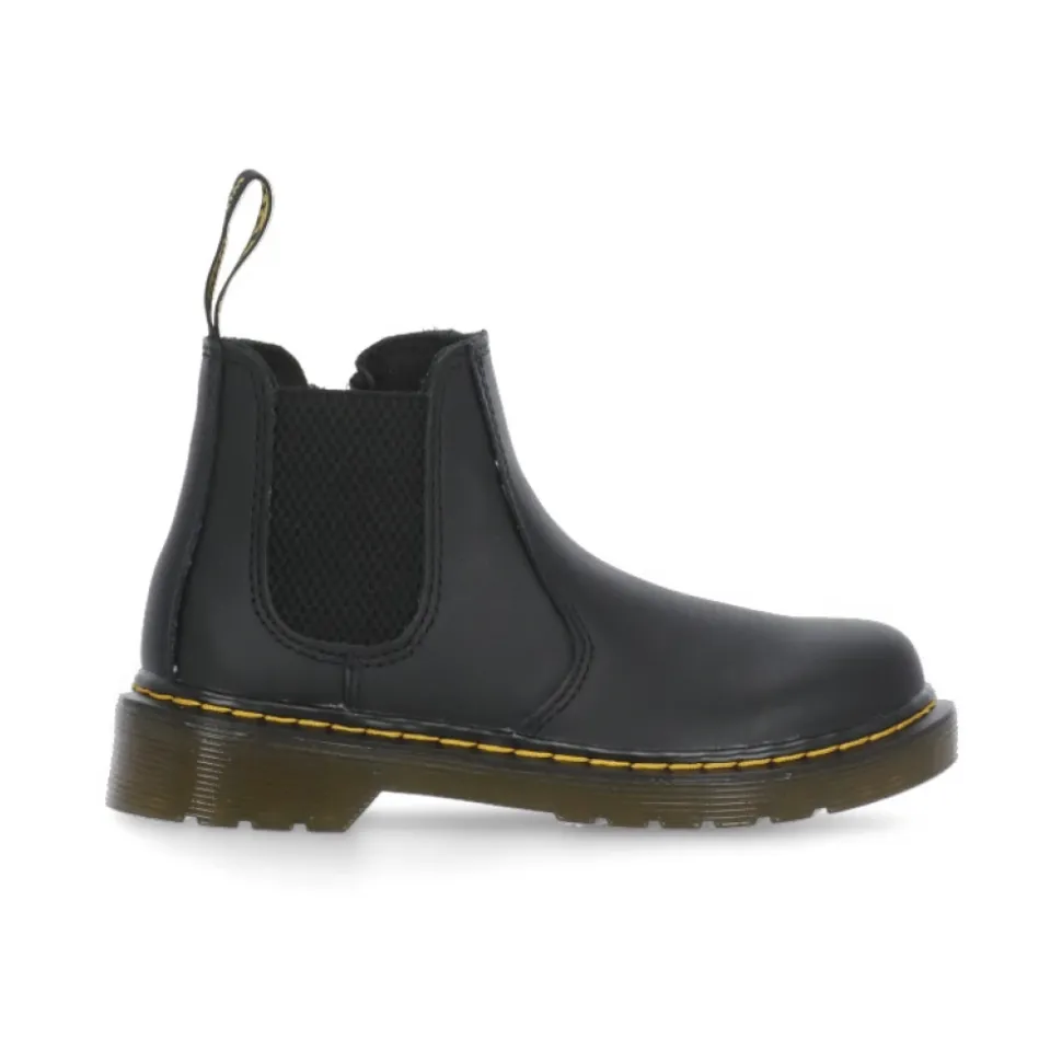 Botines de Cuero Negro para Niños