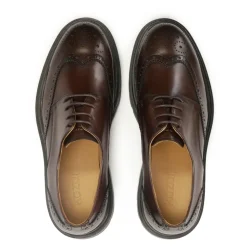 BROGUES marrones de estilo derby con adorno calado