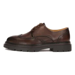 BROGUES marrones de estilo derby con adorno calado