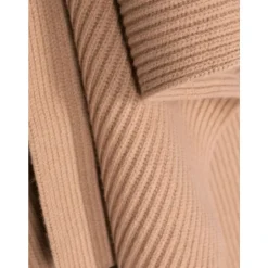 Bufanda de Invierno Beige con Punto de Cárdigan